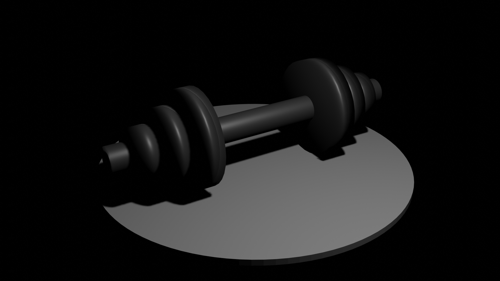 Low Poly Dumbbell preview image